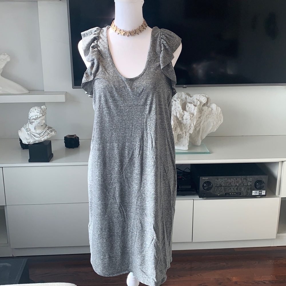 Current Elliot midi racerback ruffle dress